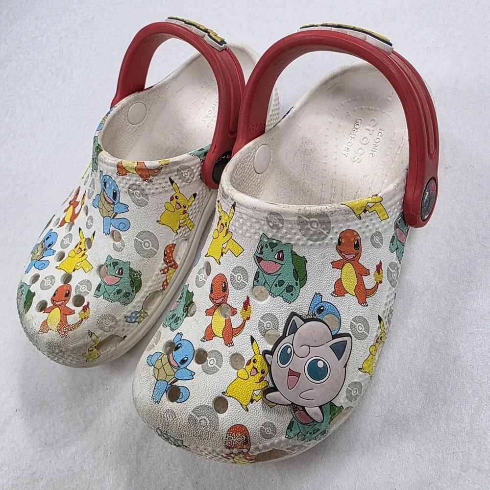 Pokémon Kids Crocs Size C10 Comfort Meets Adventure! LIMITED EDITION With Charm